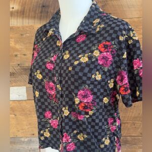 VANS Cabbie Woven Short Sleeve Shirt sz M EUC